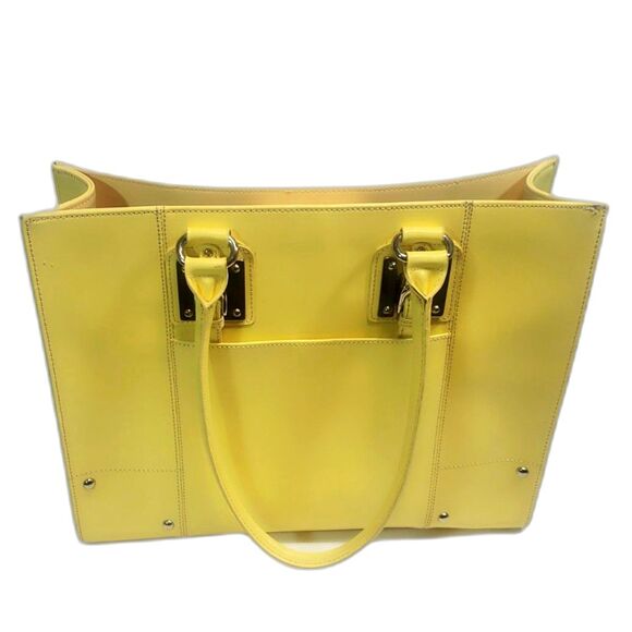 Wilson’s Yellow Genuine Leather Tote Bag Size Large - Picture 1 of 11